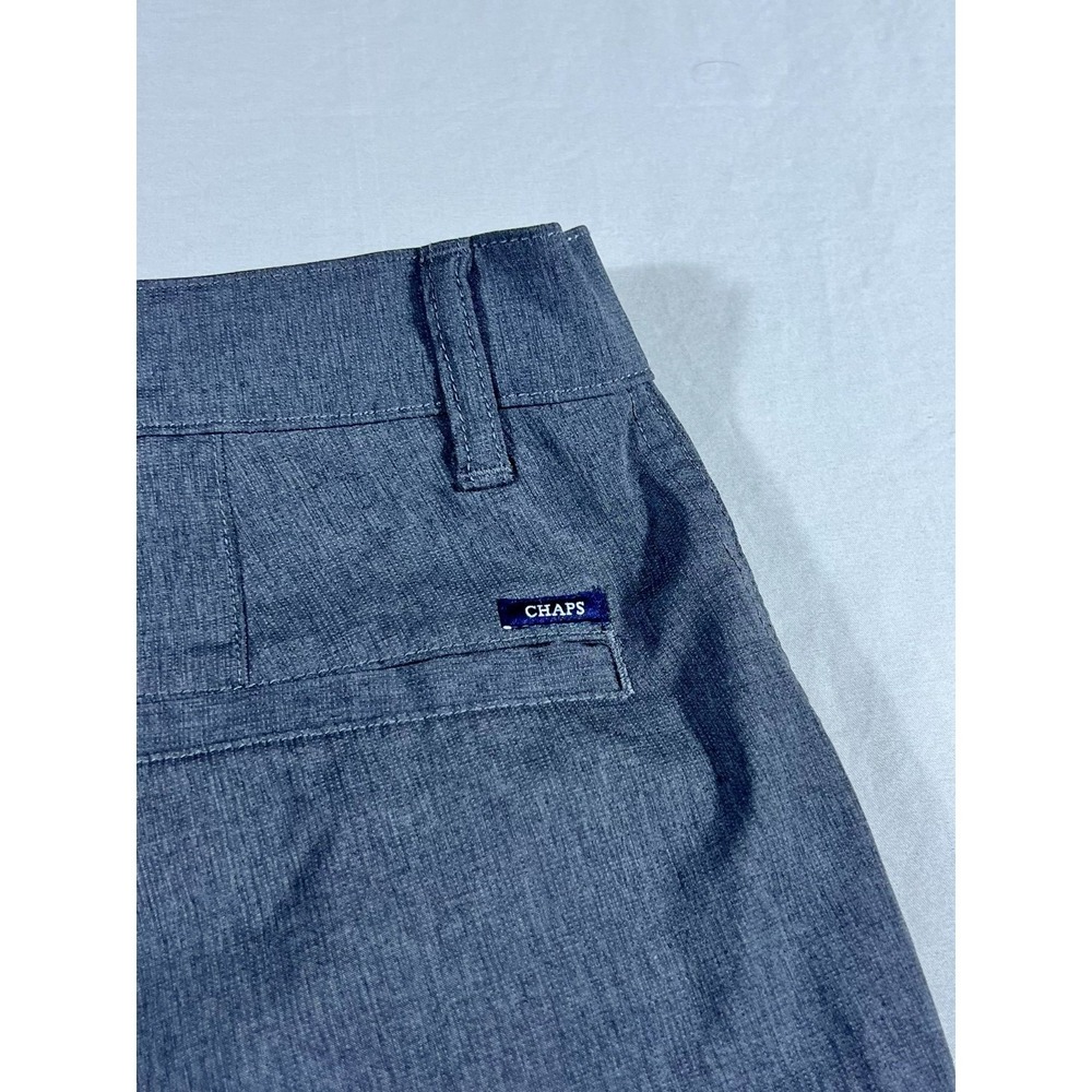 Chaps Mens Stretch Cargo Shorts Gray Performance Golf Flat Front Size 38 - Picture 10 of 11